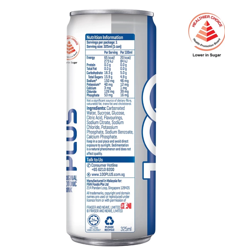 [1 Carton] 100 Plus Original Isotonic Drinks (24x325ml)